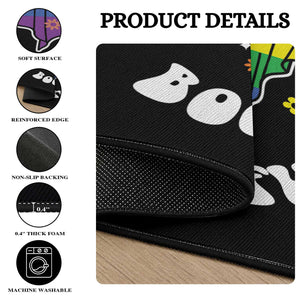 Halloween LGBT Round Rug You Are Boo Tiful Beautiful Rainbow Ghost