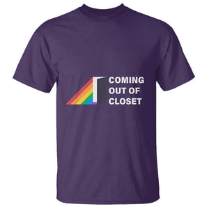 Come Out LGBT T Shirt Coming Out Of Closet Rainbow Door TS11 Purple Print Your Wear