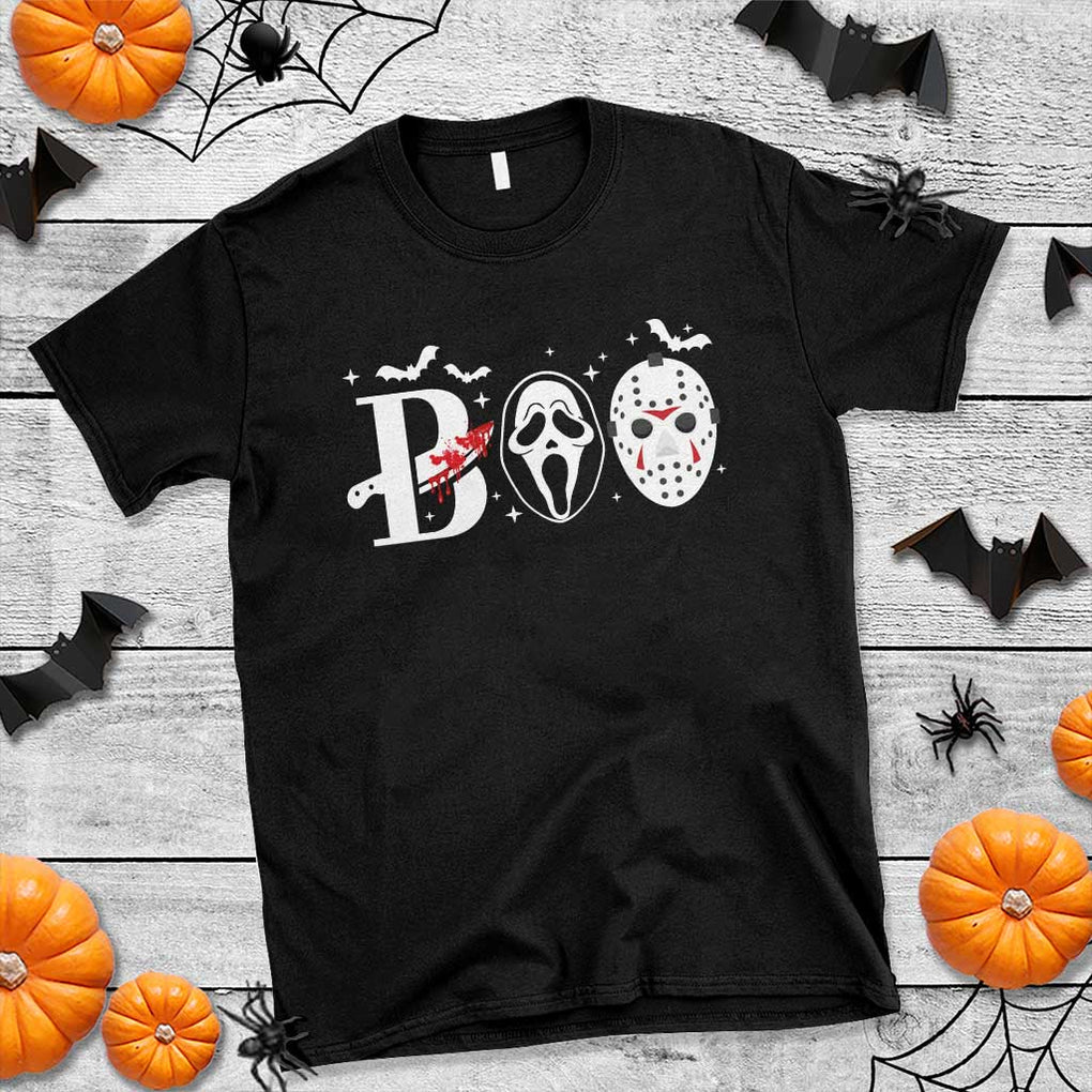 Halloween T Shirt Boo Horror Murderer Masks Bat Spooky Season TS11 Black Print Your Wear