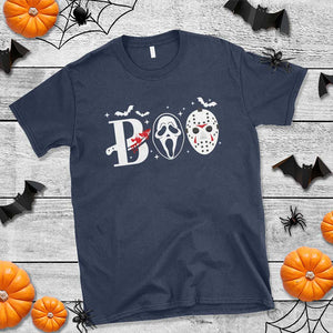 Halloween T Shirt Boo Horror Murderer Masks Bat Spooky Season TS11 Navy Print Your Wear