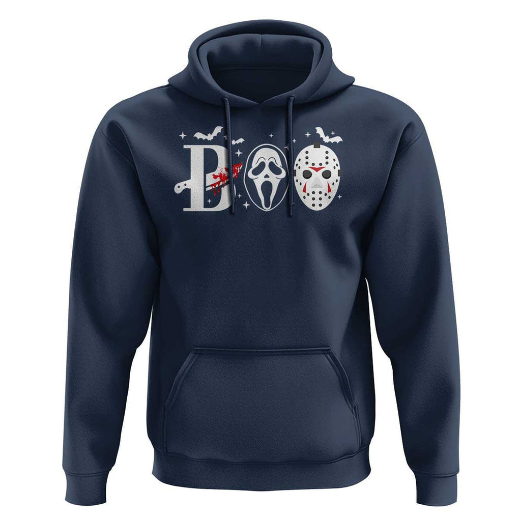Halloween Hoodie Boo Horror Murderer Masks Bat Spooky Season TS11 Navy Print Your Wear