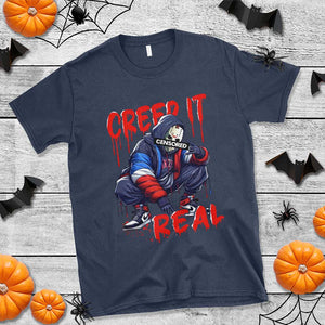 Halloween T Shirt Creep It Real Horror Murderer Spooky Season TS11 Navy Print Your Wear