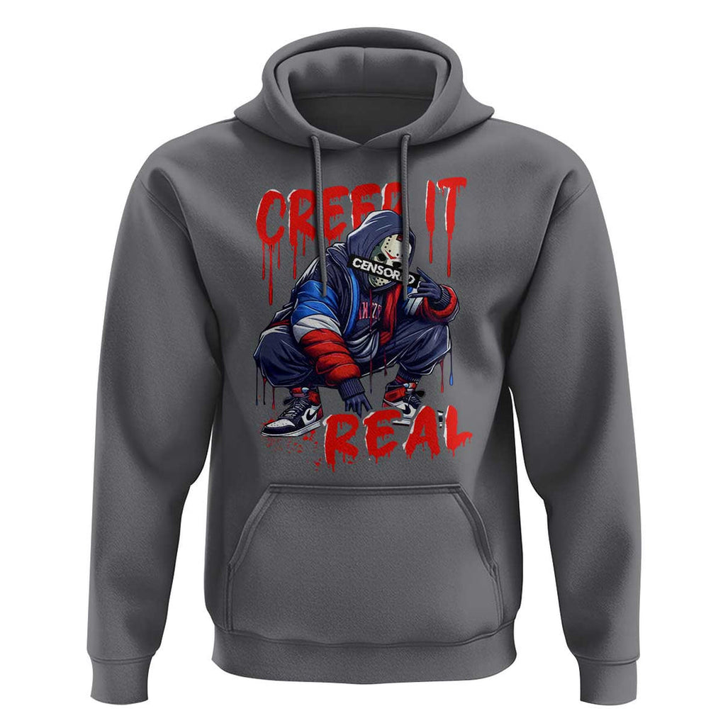 Halloween Hoodie Creep It Real Horror Murderer Spooky Season TS11 Charcoal Print Your Wear