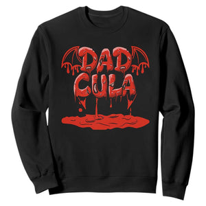 Funny Halloween Couple Sweatshirt Dadcula Dracula Couple Matching TS11 Black Print Your Wear