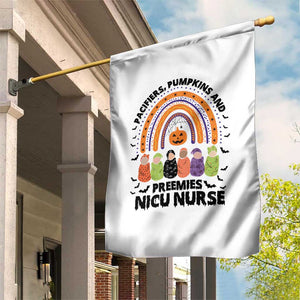 NICU Nurse Halloween Garden Flag Pacifiers Pumpkins And Preemies Baby Rainbow Bat TS11 Print Your Wear