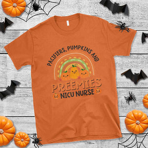 Halloween Nurse T Shirt Pacifiers Pumpkins And Preemies Baby Pumpkin Rainbow Fall Season TS11 Orange Print Your Wear