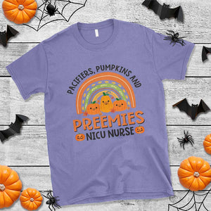 Halloween Nurse T Shirt Pacifiers Pumpkins And Preemies Baby Pumpkin Rainbow Fall Season TS11 Violet Print Your Wear