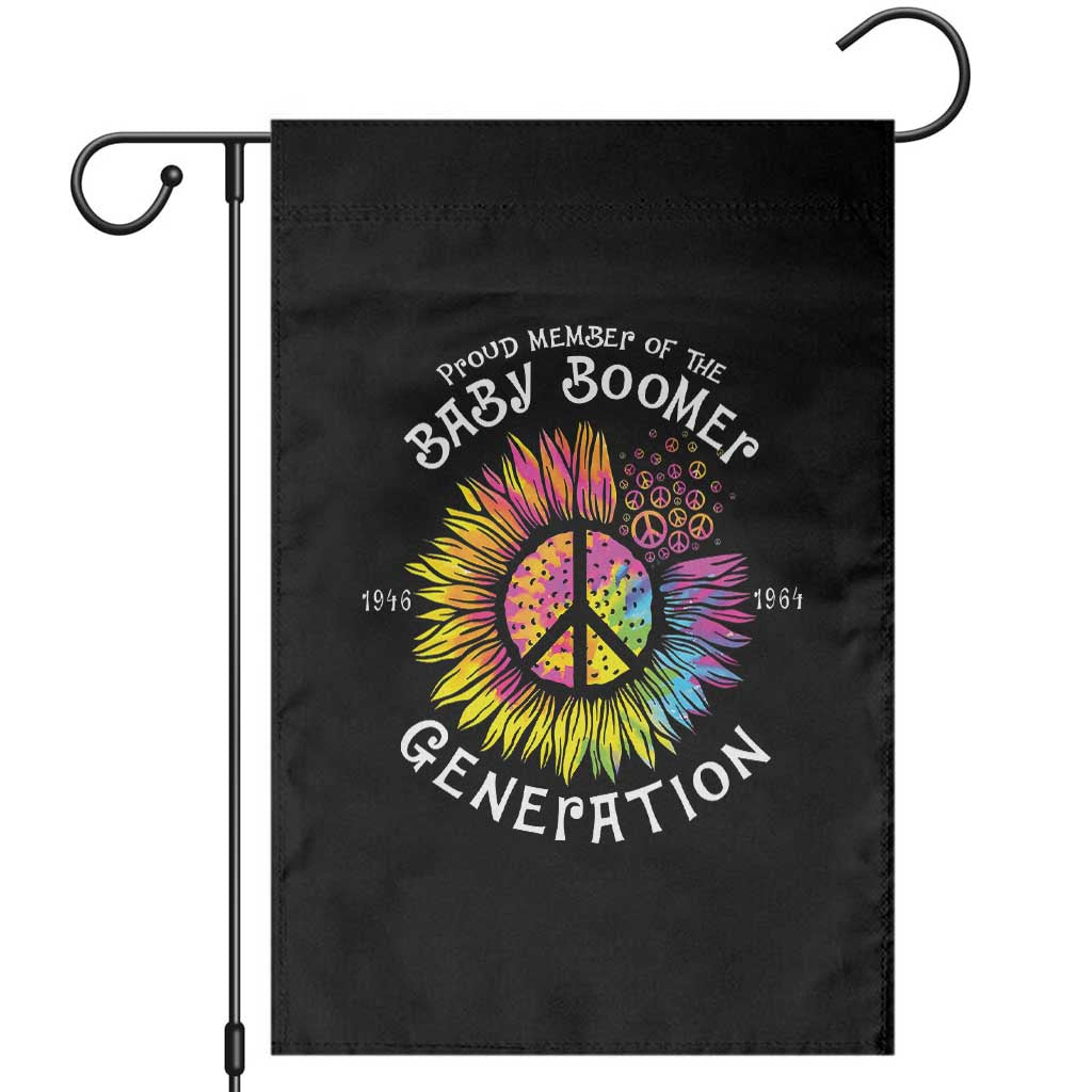 Proud Member Of The Baby Boomer Generation Garden Flag Hippie Sunflower TS11 Black Print Your Wear