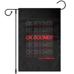 Funny OK Boomer Garden Flag Gen Z Millennials Generation Meme Joke TS11 Black Print Your Wear