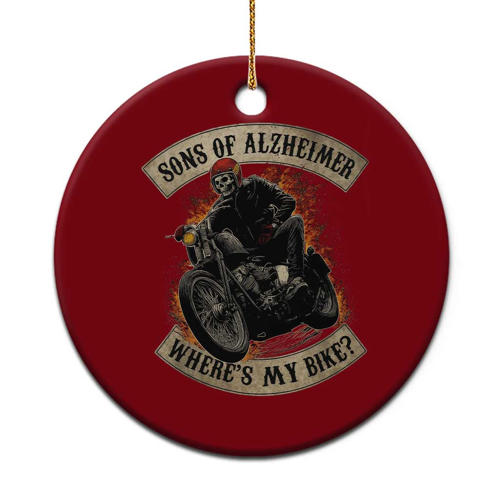 Funny Grumpy Old Biker Ceramic Ornament Sons Of Alzheimer Where Is My Bike TS11 1pc Red Print Your Wear