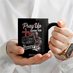 Pray Up Before You Mount Up Coffee Mug Christian Biker Religious Faith TS11 Print Your Wear