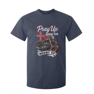 Pray Up Before You Mount Up T Shirt For Kid Christian Biker Religious Faith TS11 Navy Print Your Wear