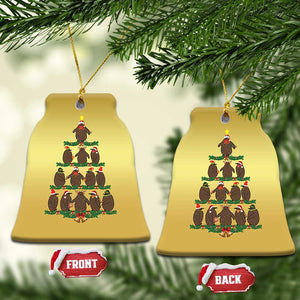 Funny Pesto Xmas Penguin Xmas Tree Christmas Ornament TS11 Bell Flake Gold Print Your Wear