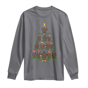 Funny Pesto Christmas Penguin Christmas Tree Long Sleeve Shirt TS11 Charcoal Print Your Wear