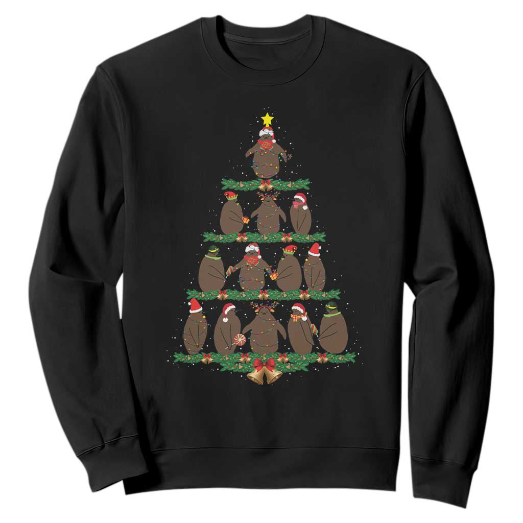 Funny Pesto Christmas Penguin Christmas Tree Sweatshirt TS11 Black Print Your Wear