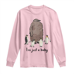 Funny Pesto The Penguin Long Sleeve Shirt I'm Just A Baby Meme TS11 Light Pink Print Your Wear