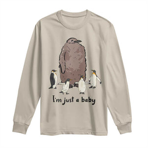 Funny Pesto The Penguin Long Sleeve Shirt I'm Just A Baby Meme TS11 Sand Print Your Wear