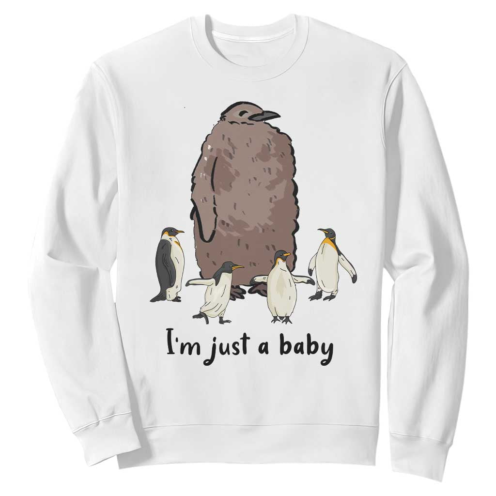 Funny Pesto The Penguin Sweatshirt I'm Just A Baby Meme TS11 White Print Your Wear