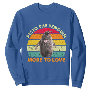 Pesto The Penguin Sweatshirt More To Love Vintage Sunset Retro TS11 Royal Blue Print Your Wear