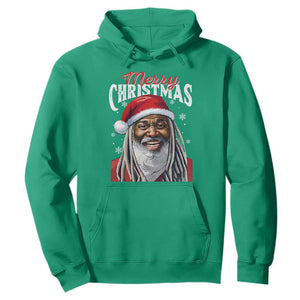 Merry Christmas Dreadlocks Black Santa Hoodie TS11 Irish Green Print Your Wear