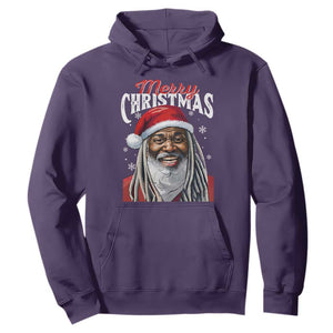 Merry Christmas Dreadlocks Black Santa Hoodie TS11 Purple Print Your Wear