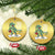 Funny Xmas Dinosaur Christmas Ornament Tree Rex Dinosaur Xmas Tree TS11 Circle Gold Print Your Wear