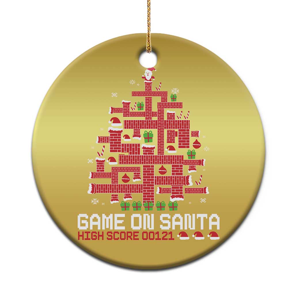 Funny Xmas Santa Gamers Christmas Ornament Game On Santa Chimney Xmas Tree TS11 Print Your Wear