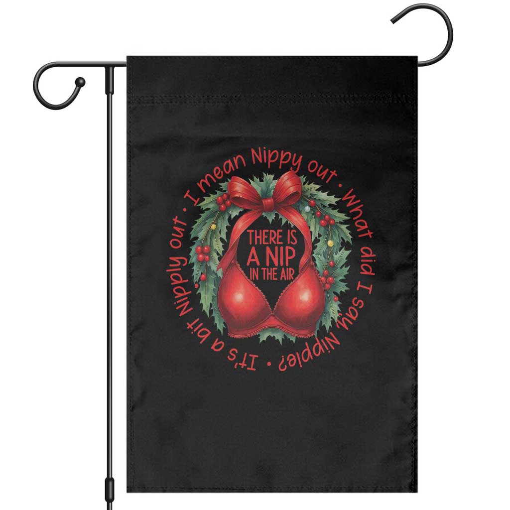 Funny Christmas Movie Garden Flag Its A Bit Nipply Out I Mean Nippy Out What Did I Say Nipple TS11 Black Print Your Wear
