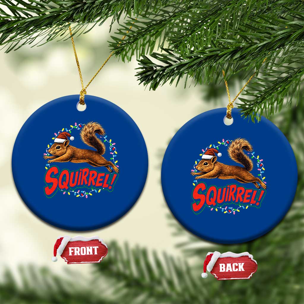 Funny Christmas Squirrel Ceramic Ornament Xmas Vacation Holiday Movie TS11 1pc Blue Print Your Wear