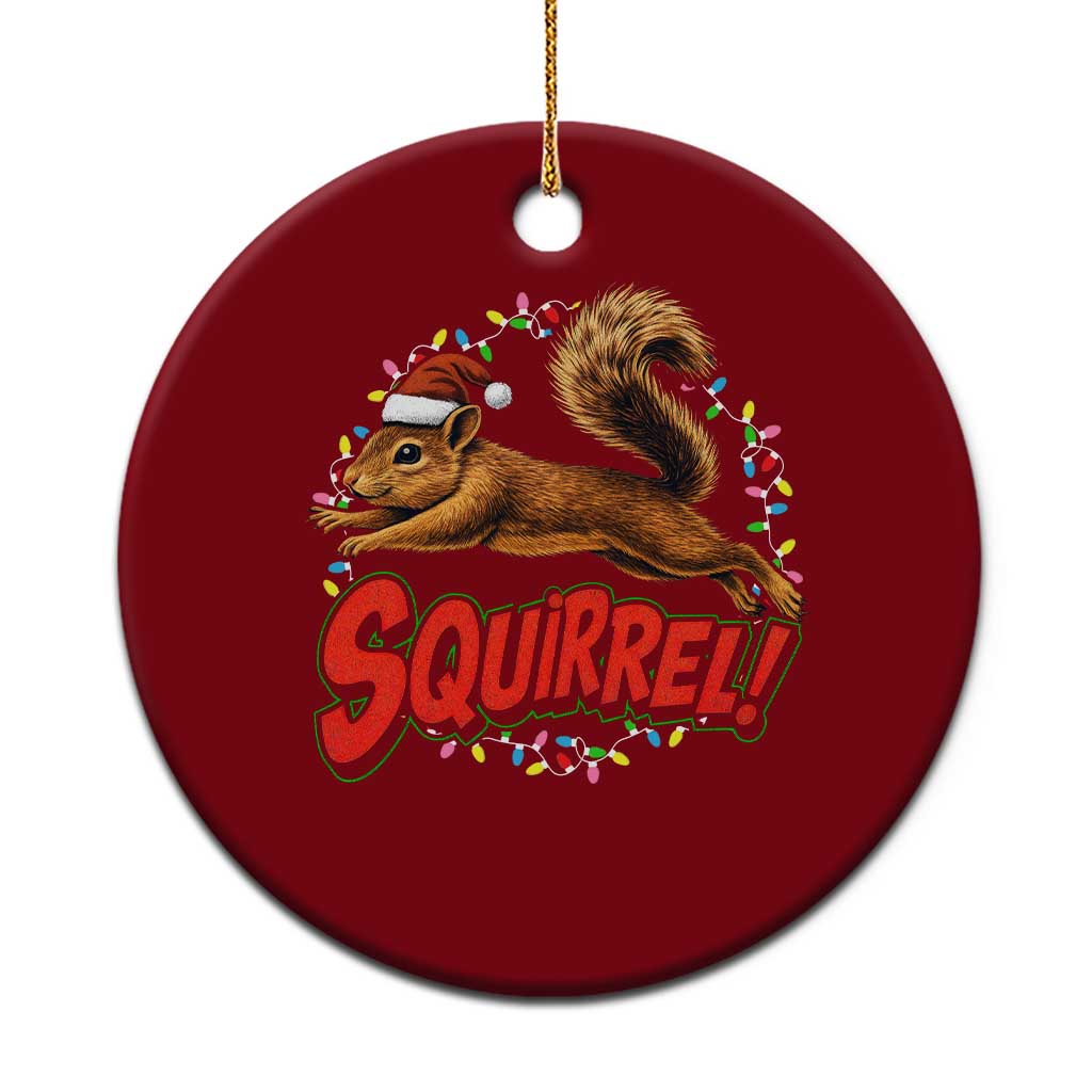 Funny Christmas Squirrel Ceramic Ornament Xmas Vacation Holiday Movie TS11 1pc Red Print Your Wear