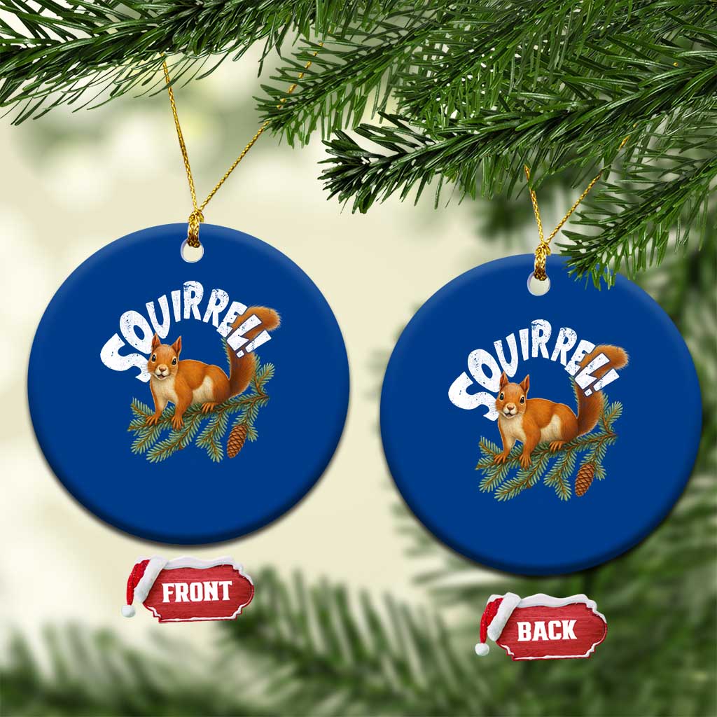 Funny Christmas Squirrel Ceramic Ornament Xmas Vacation Holiday Movie Pine Tree TS11 1pc Blue Print Your Wear