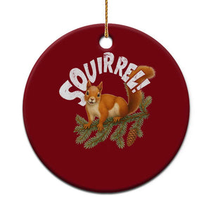 Funny Christmas Squirrel Ceramic Ornament Xmas Vacation Holiday Movie Pine Tree TS11 1pc Red Print Your Wear