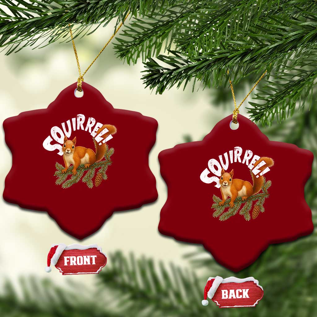 Funny Christmas Squirrel Ceramic Ornament Xmas Vacation Holiday Movie Pine Tree TS11 Print Your Wear