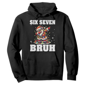 Funny Christmas 67 Six Seven Bruh Hoodie Dabbing Santa TS11 Black Print Your Wear
