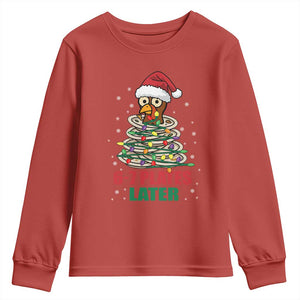 Funny 67 Christmas Youth Sweatshirt 6 7 Plates Later Xmas Dinner Turkey TS11 Red Print Your Wear