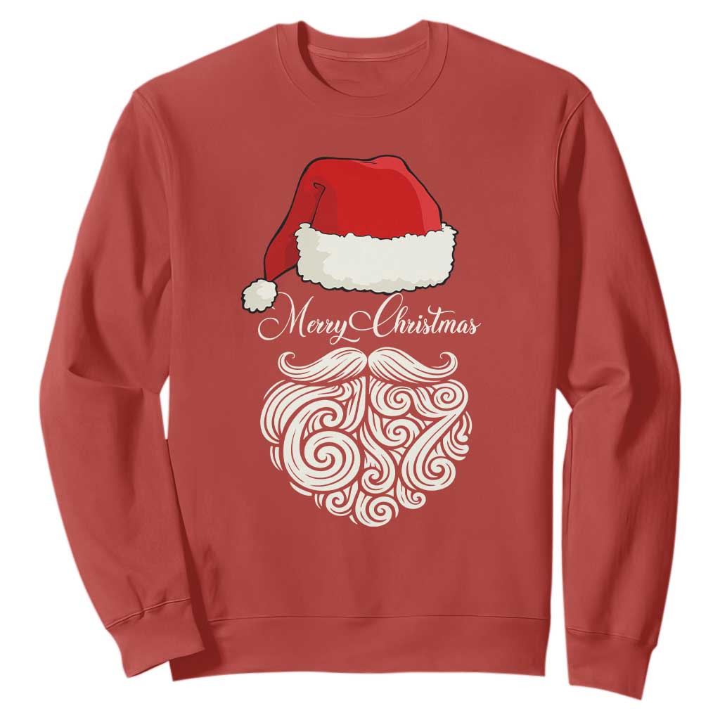 6 7 Xmas 67 Santa Six Seven Meme Merry Christmas Sweatshirt TS11 Red Print Your Wear