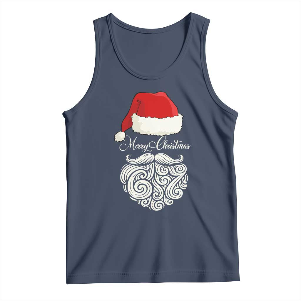 6 7 Xmas 67 Santa Six Seven Meme Merry Christmas Tank Top TS11 Navy Print Your Wear