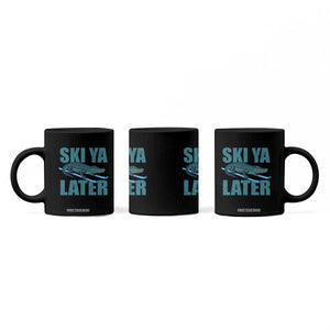 Funny Skiing Alligator Coffee Mug Ski Ya Later Skier Winter Sport TS11 Print Your Wear