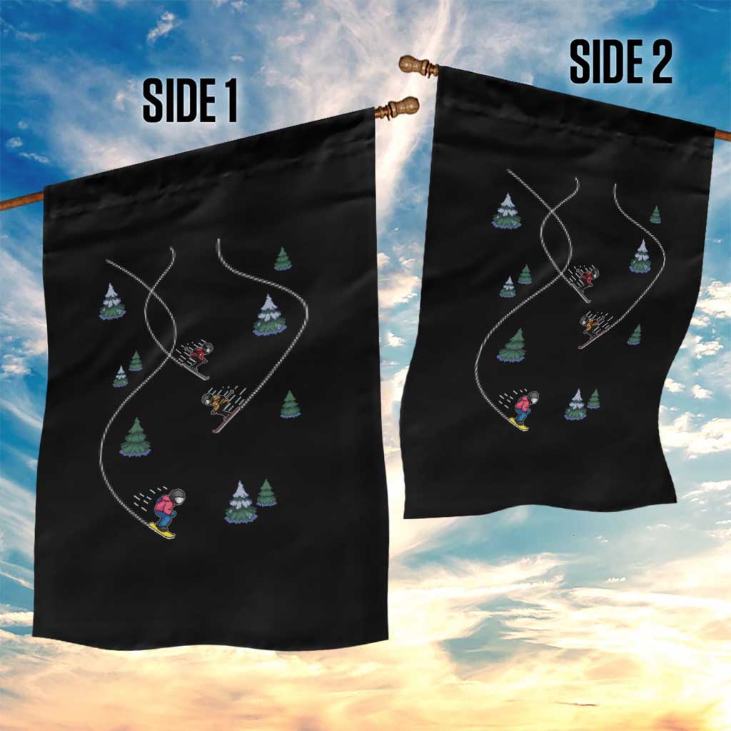 Funny Pixel Ski Snowboard Winter Sport Game Lover Garden Flag TS11 Print Your Wear