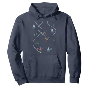 Funny Pixel Ski Snowboard Winter Sport Game Lover Hoodie TS11 Navy Print Your Wear