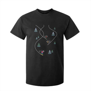 Funny Pixel Ski Snowboard Winter Sport Game Lover T Shirt For Kid TS11 Black Print Your Wear