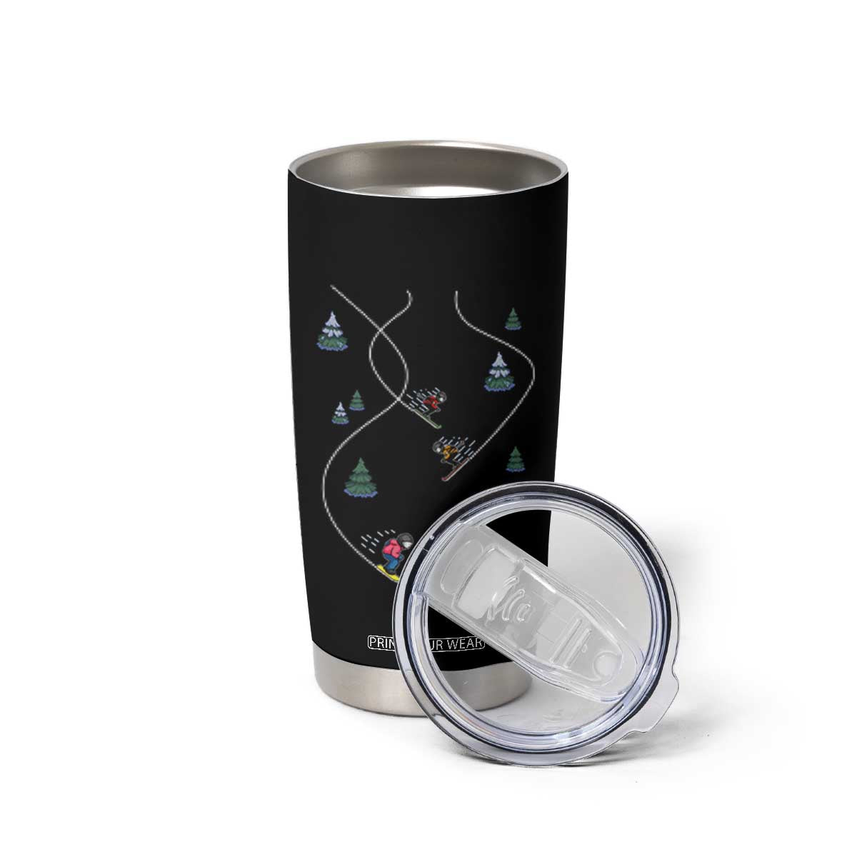 Funny Pixel Ski Snowboard Winter Sport Game Lover Tumbler Cup TS11 Print Your Wear