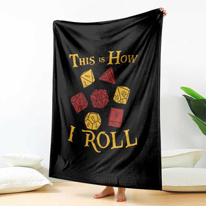 Funny RPG Tabletop Dice Throw Blanket This Is How I Roll Vintage D20 TS11 Print Your Wear