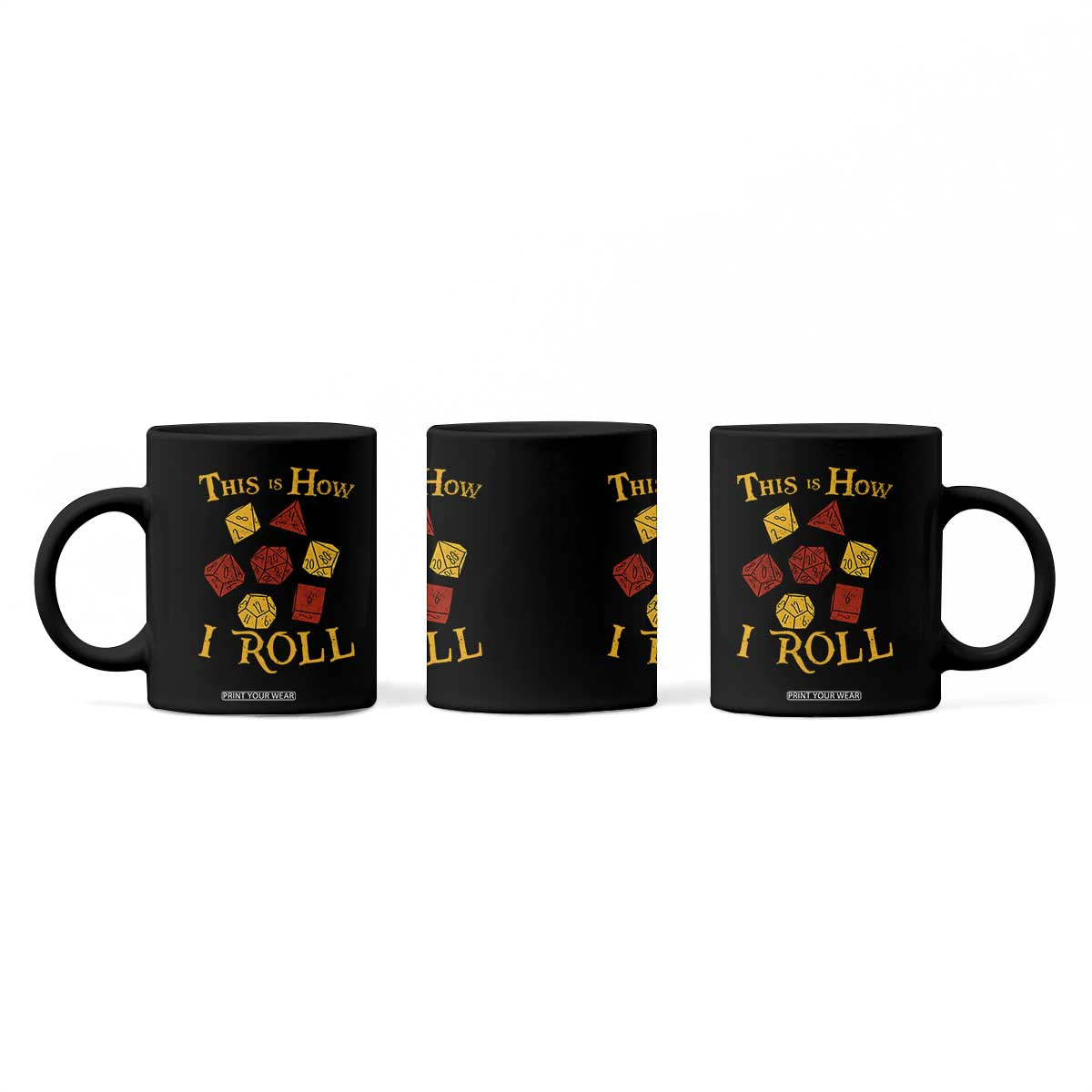 Funny RPG Tabletop Dice Coffee Mug This Is How I Roll Vintage D20 TS11 Print Your Wear
