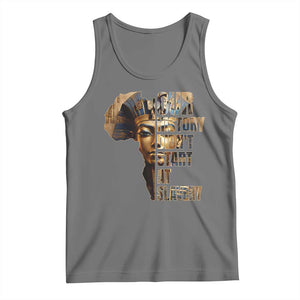 Our History Didn't Start At Slavery Tank Top Black History Month Ancient Egyptian TS11 Black Heather Print Your Wear