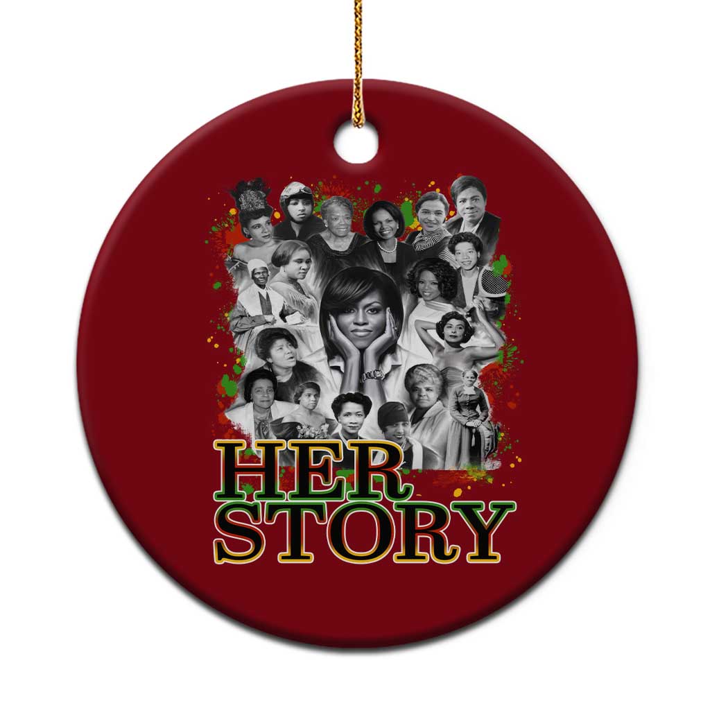 Black Women History Ceramic Ornament Her Story Black History Month TS11 1pc Red Print Your Wear