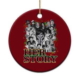 Black Women History Ceramic Ornament Her Story Black History Month TS11 1pc Red Print Your Wear
