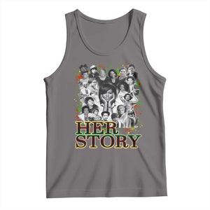 Black Women History Tank Top Her Story Black History Month TS11 Deep Heather Print Your Wear