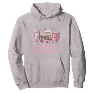 Lovely And Caffeinated Coffee Valentine Hoodie TS11 Ice Gray Print Your Wear