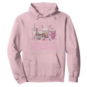 Lovely And Caffeinated Coffee Valentine Hoodie TS11 Light Pink Print Your Wear